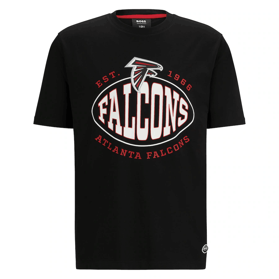 Men's Atlanta Falcons Black BOSS X Trap T-Shirt